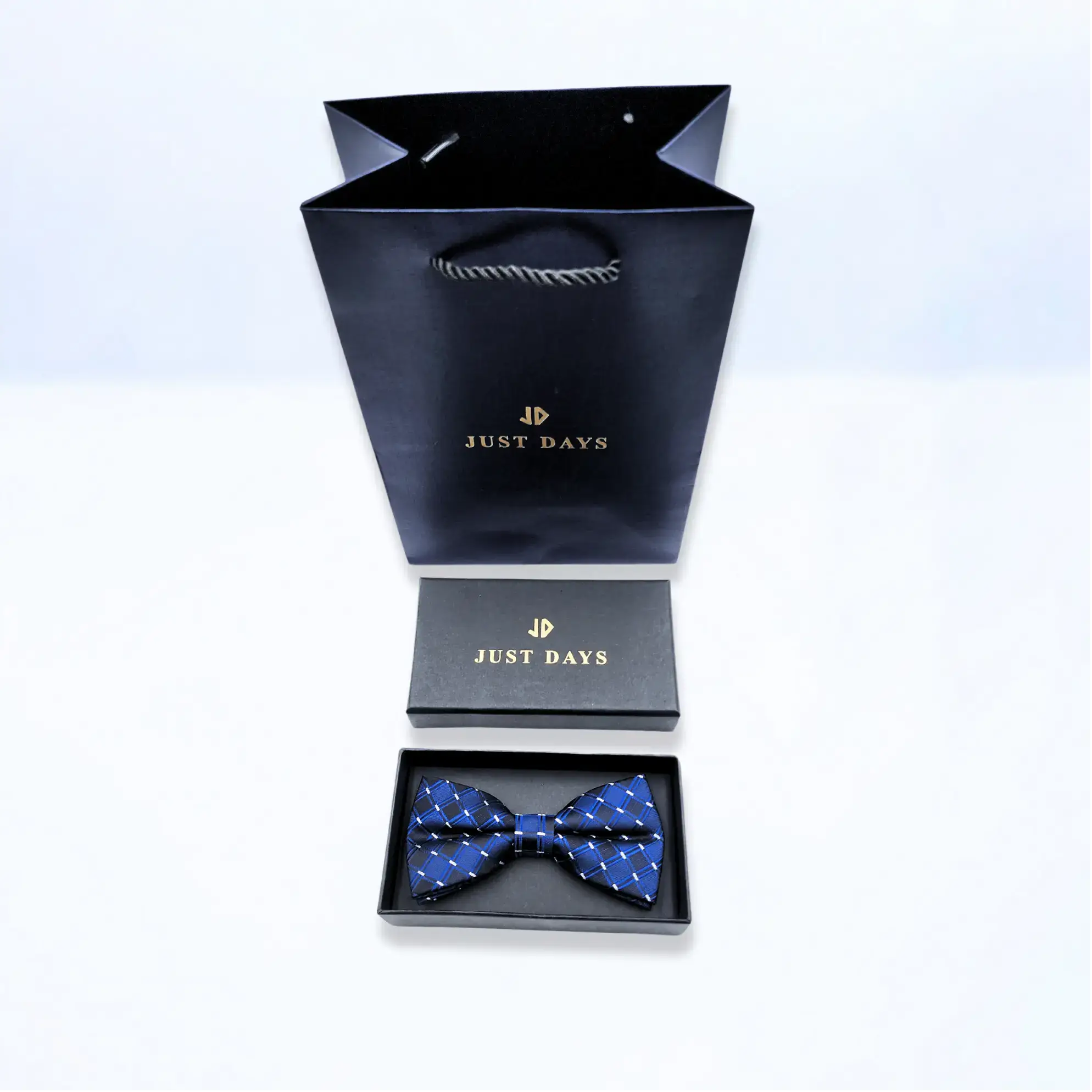 Black-and-Blue-Check-Design-Bow-Tie