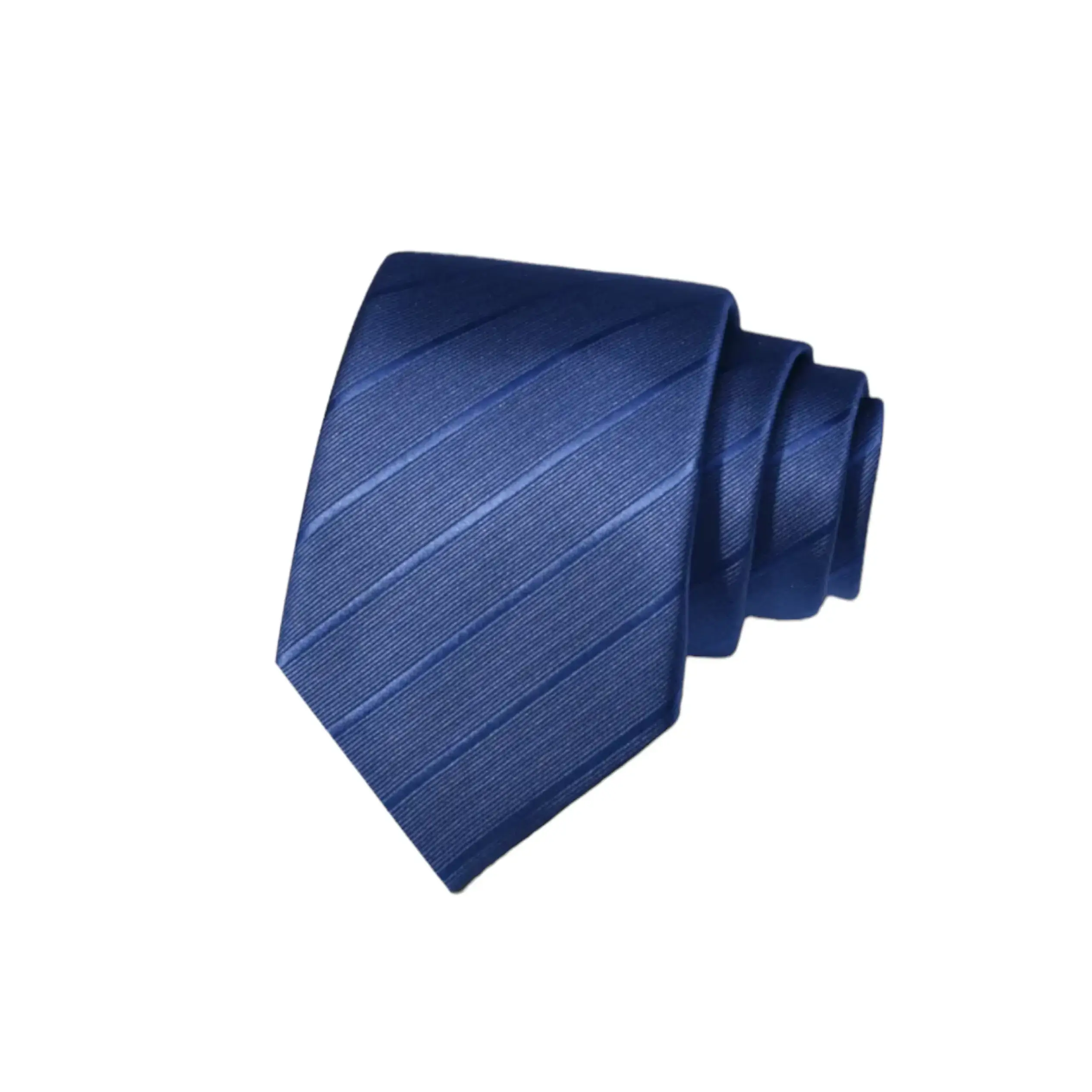 Midnight Blue striped silk necktie